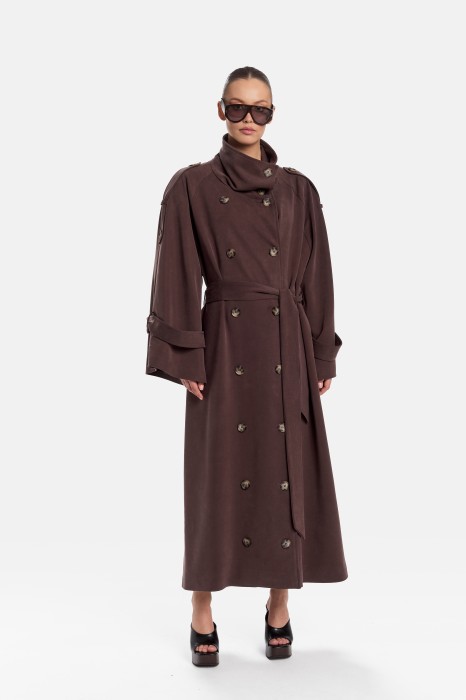 PŁASZCZ KENNEDY BROWN (PETITE) 