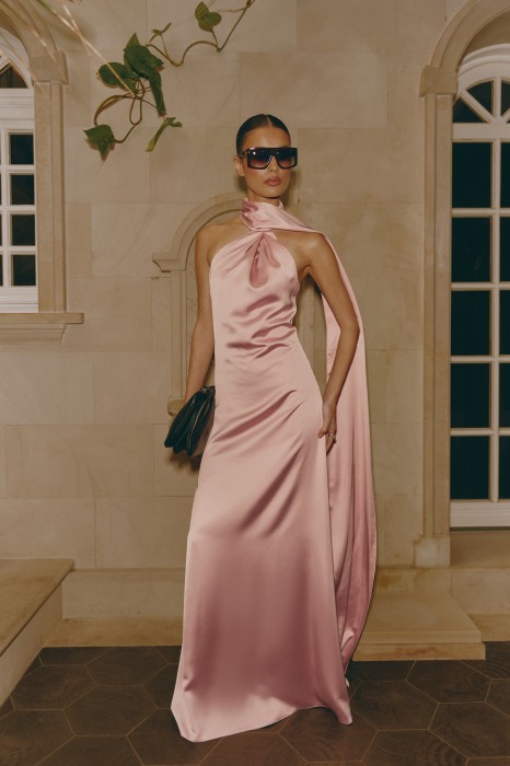 SUKIENKA CHERIE POWDER PINK MAXI