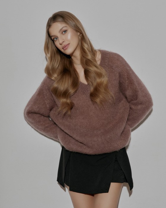 SWETER SUZI DARK CHOCO